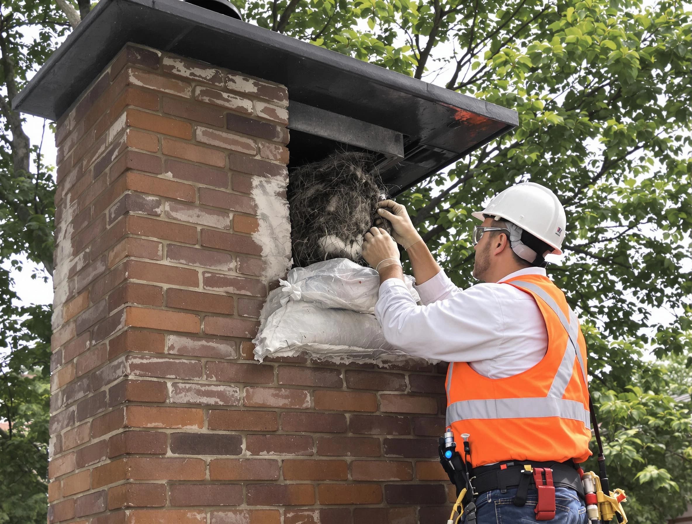 Humane removal of debris and animals by Stone Mountain Chimney Sweep in Stone Mountain, GA