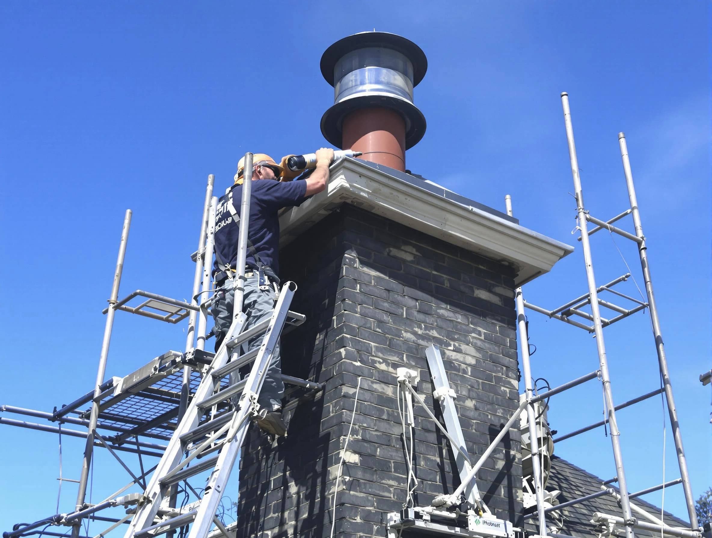 Sturdy chimney crown finished by Stone Mountain Chimney Sweep in Stone Mountain, GA