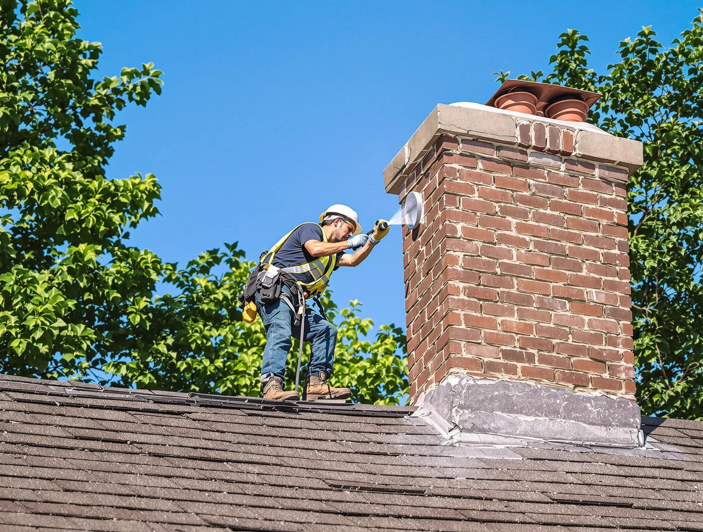 Stone Mountain Chimney Sweep performing an inspection with advanced tools in Stone Mountain, GA