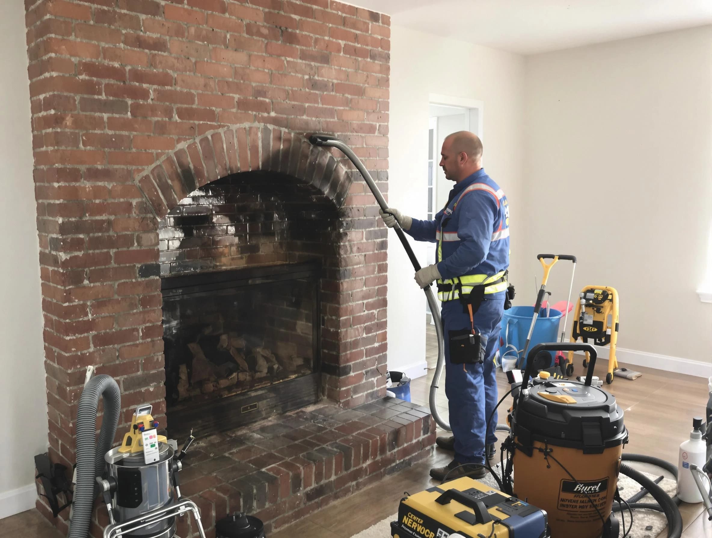 Stone Mountain Chimney Sweep expert performing detailed chimney sweep in Stone Mountain, GA