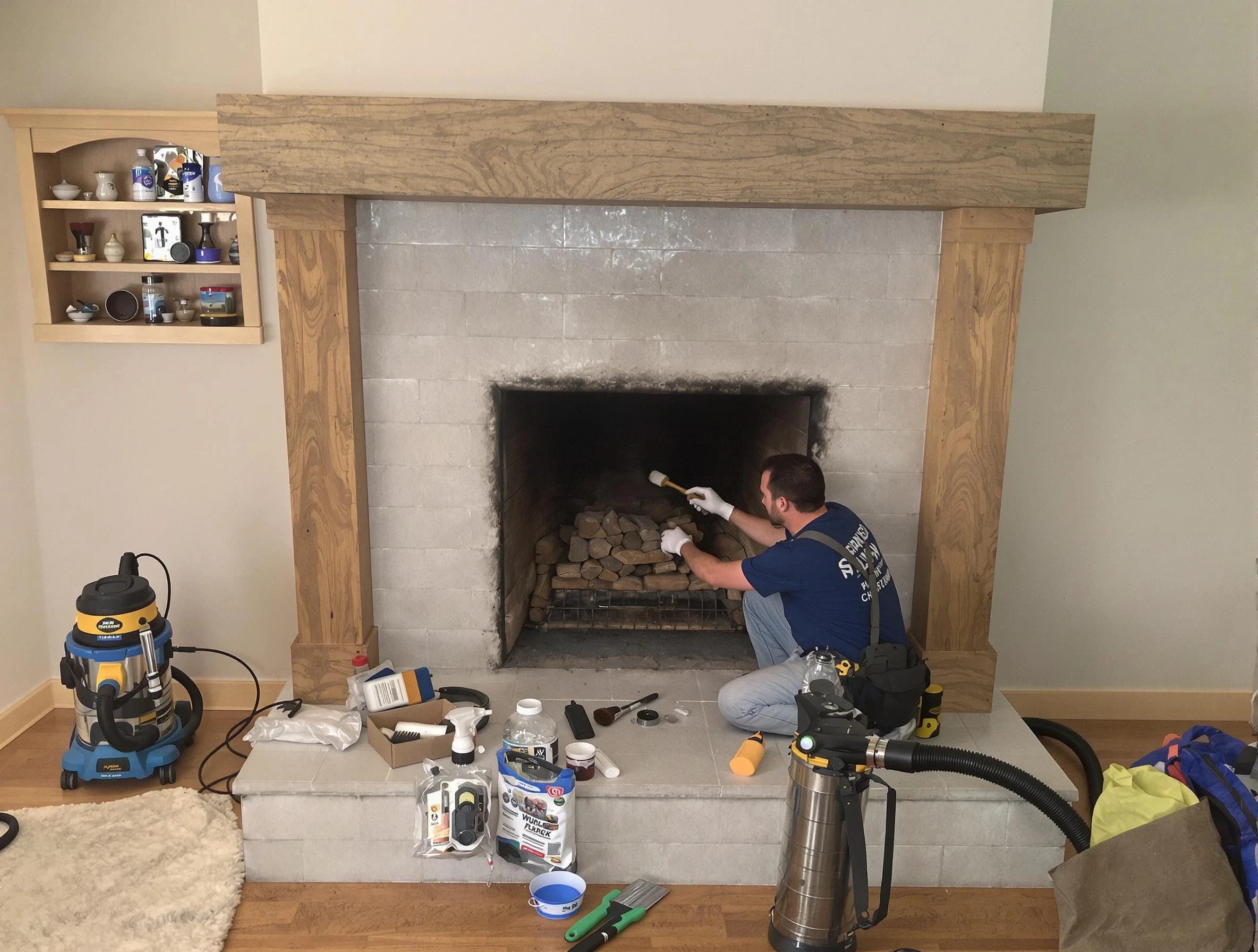 Detailed creosote removal process by Stone Mountain Chimney Sweep in Stone Mountain, GA