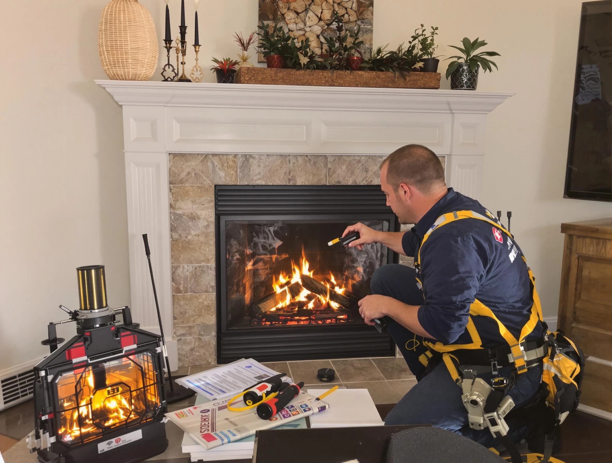 Safety-focused fireplace inspection by Stone Mountain Chimney Sweep in Stone Mountain, GA