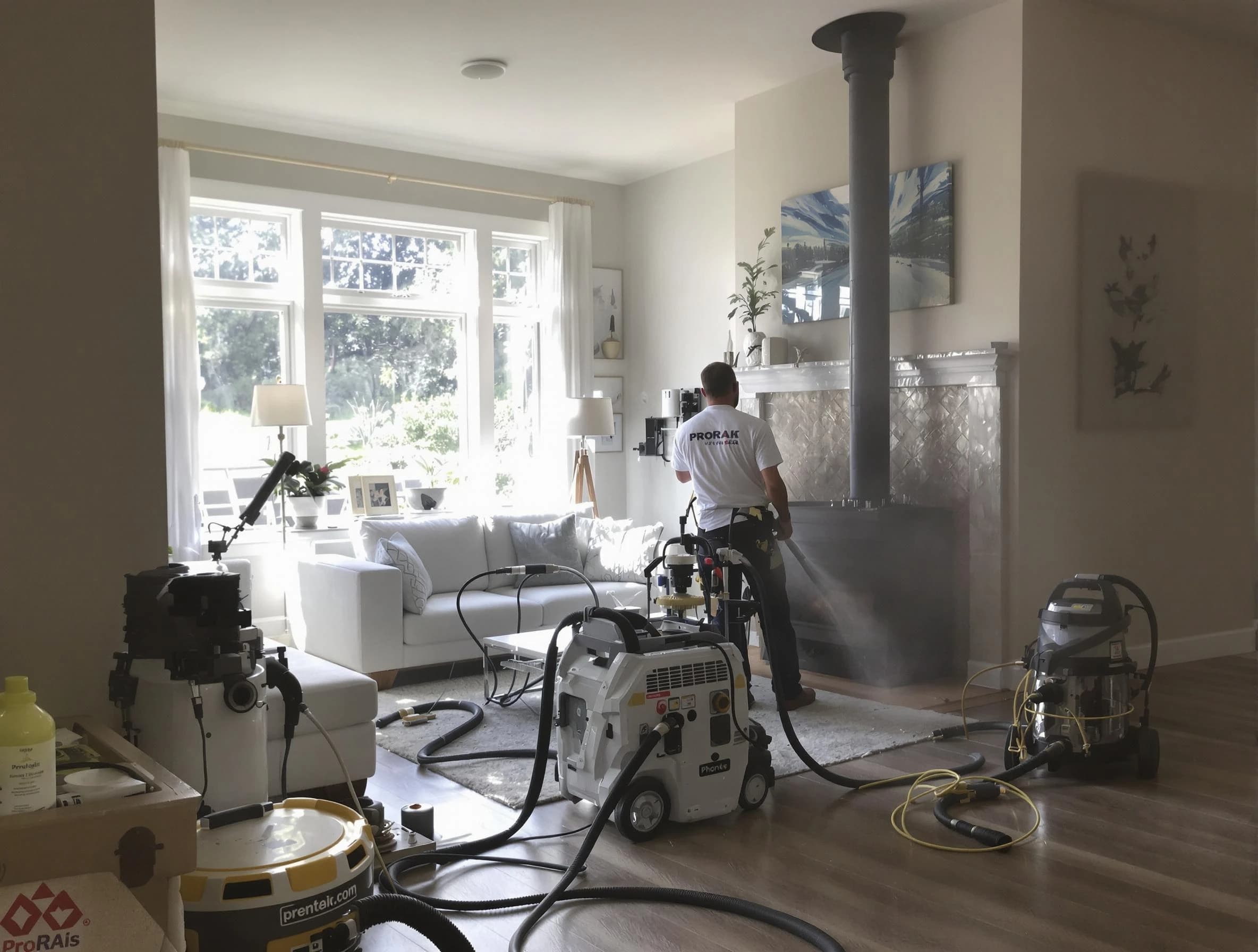 Soot removal service by Stone Mountain Chimney Sweep for a fireplace in Stone Mountain, GA