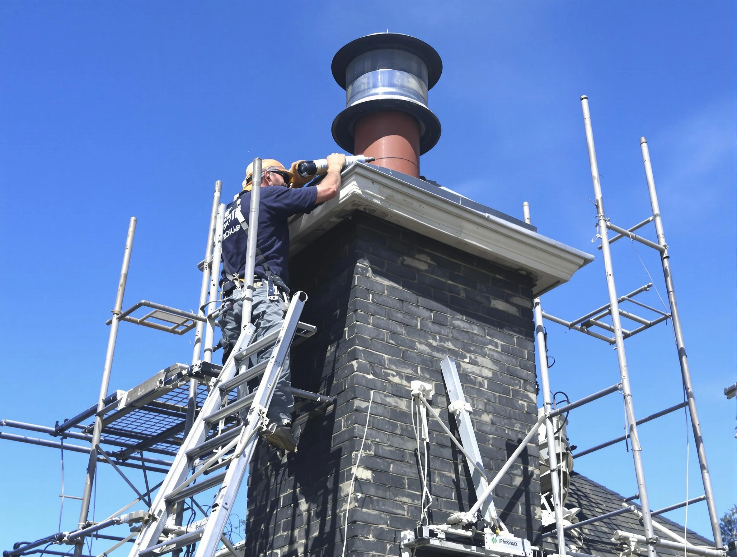 Sturdy chimney crown finished by Stone Mountain Chimney Sweep in Stone Mountain, GA