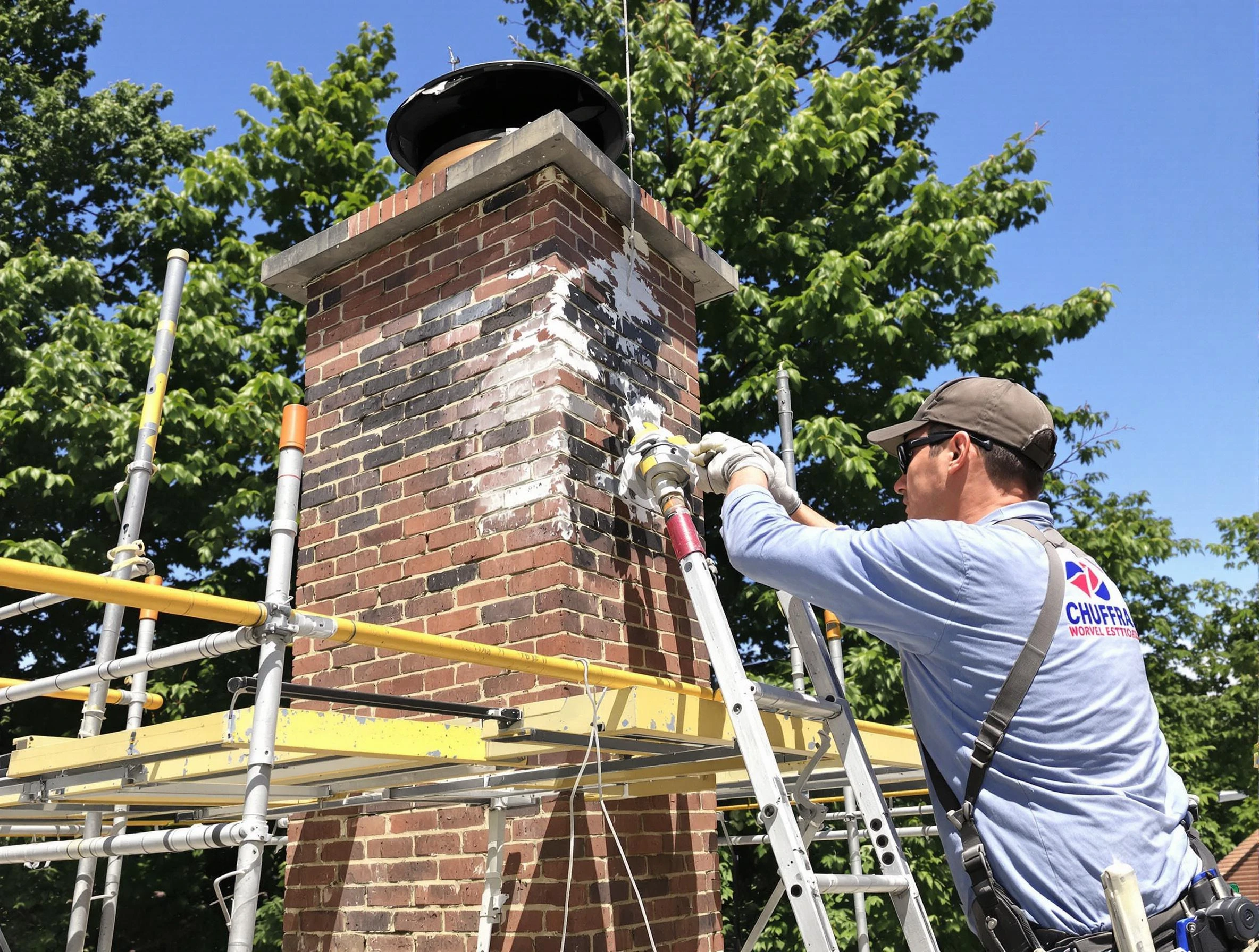Structural chimney repair by Stone Mountain Chimney Sweep in Stone Mountain, GA